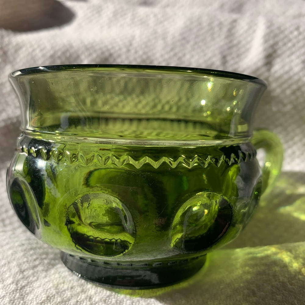 5 vintage glass cups